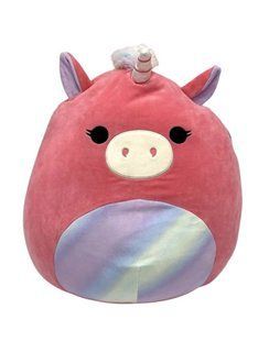 Squishmallows Мягкая игрушка единорог Сена 40см: Радужный плюш антистресс P000179 фото