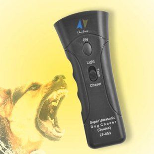 ZF-8S3 Ультразвуковой отпугиватель собак портативный с фонарём Чёрный: Защита улицы P000128 фото