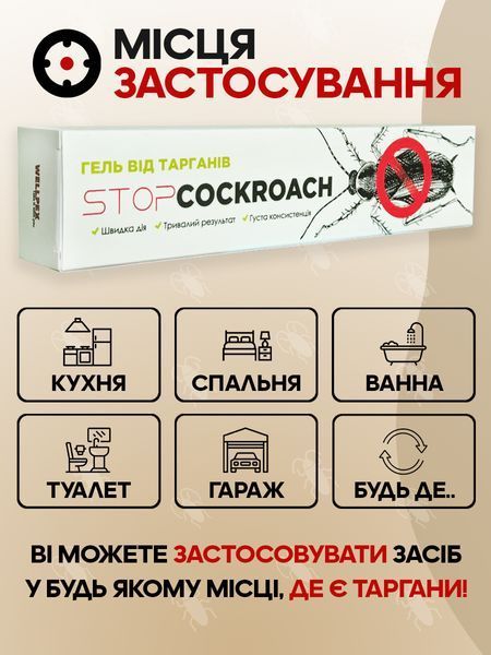 Stopcockroach Pro Гель від тарганів 30мл: Швидке знищення колонії без запаху P00028 фото