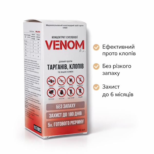 Venom Концентрат от тараканов и клопов 100мл: Без запаха 100% результат 2117 фото