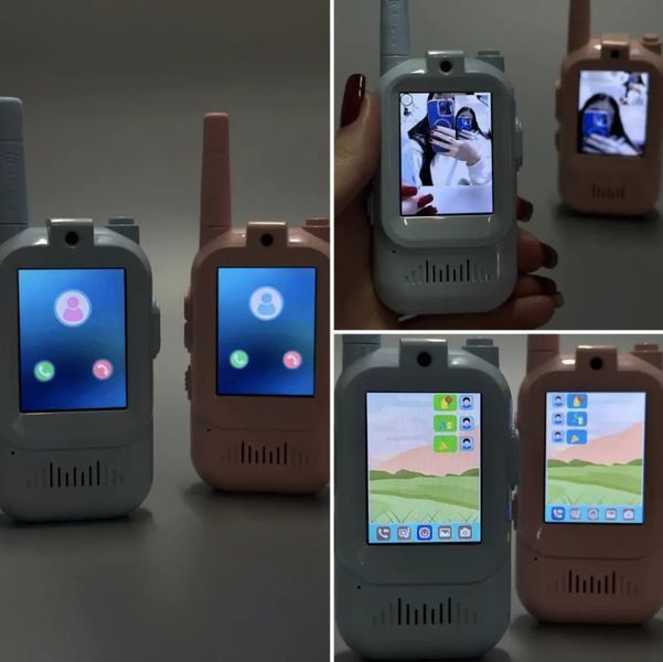Video Walkie Talkie Дитячі рації з відеозв'язком Набір 2шт із камерою: Кольоровий екран P000331 фото