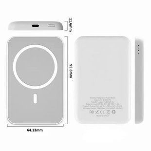MagSafe Power Bank Battery Pack 10000мАг 20Вт: Магнітний бездротовий зарядний пристрій P000332 фото