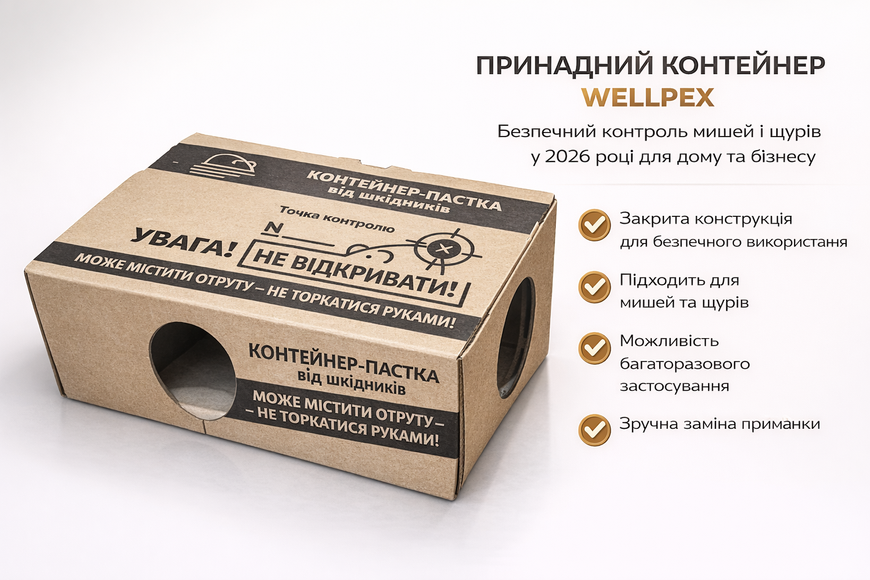 Wellpex Принадний контейнер для мишей та щурів: Безпечний контроль гризунів P00019 фото