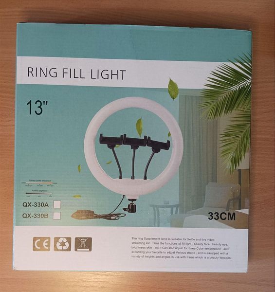 Ring Light LED Кольцевая лампа 33см с держателем для смартфона: Для фото и видео P000177 фото