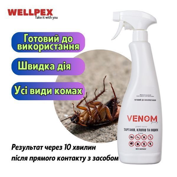 Venom Комплект від тарганів спрей 750мл + гель 35г: Швидкий результат 02319 фото