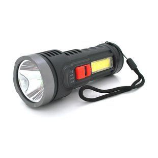 L-822 Фонарик ручной 5W LED+COB пластик: Встроенный аккумулятор компактный P00052 фото