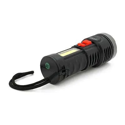 L-822 Фонарик ручной 5W LED+COB пластик: Встроенный аккумулятор компактный P00052 фото