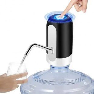 Automatic Water Dispenser Электропомпа для бутыли 19л с подсветкой Чёрная: USB зарядка P00036 фото