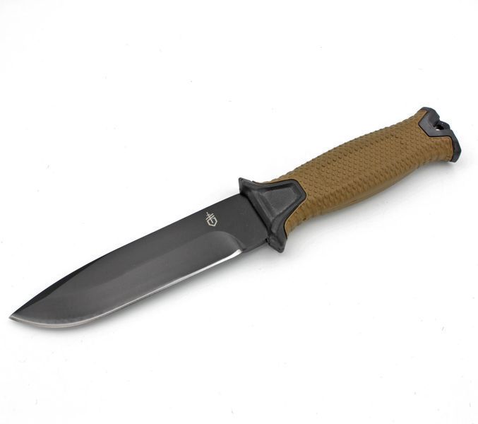 Туристический полевой нож 539-3 Brown (25 см) с огнивом, свистком и чехлом 539-3 Brown фото
