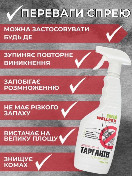 Wellpex Спрей від тарганів 500мл: Без запаху швидке знищення без виходу з дому P000132 фото