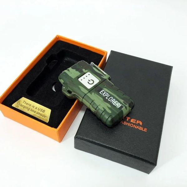 JL317 Explorer Зажигалка импульсная ветрозащитная USB с гравировкой: Электронная P00096 фото