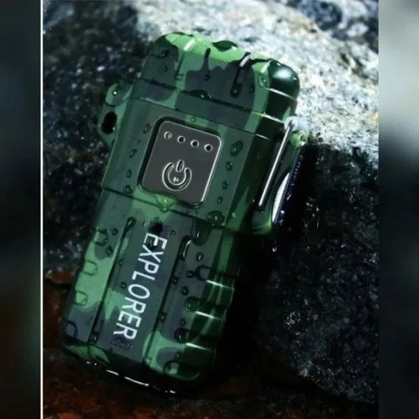 JL317 Explorer Зажигалка импульсная ветрозащитная USB с гравировкой: Электронная P00096 фото