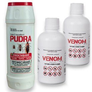 Wellpex Venom Комплект від клопів 2-кімн. квартира суспензія+Pudra: Повна обробка К2-8 фото