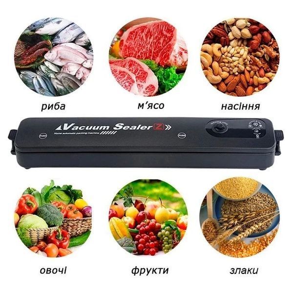 Vacuum Sealer ZFKK-0016 Вакуумный упаковщик 90W с пакетами Чёрный: Для кухни P000150 фото